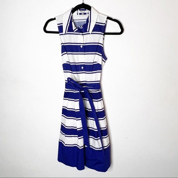 Milly for Design Nation Blue & White Striped Dress SZ 2 - Picture 3 of 9